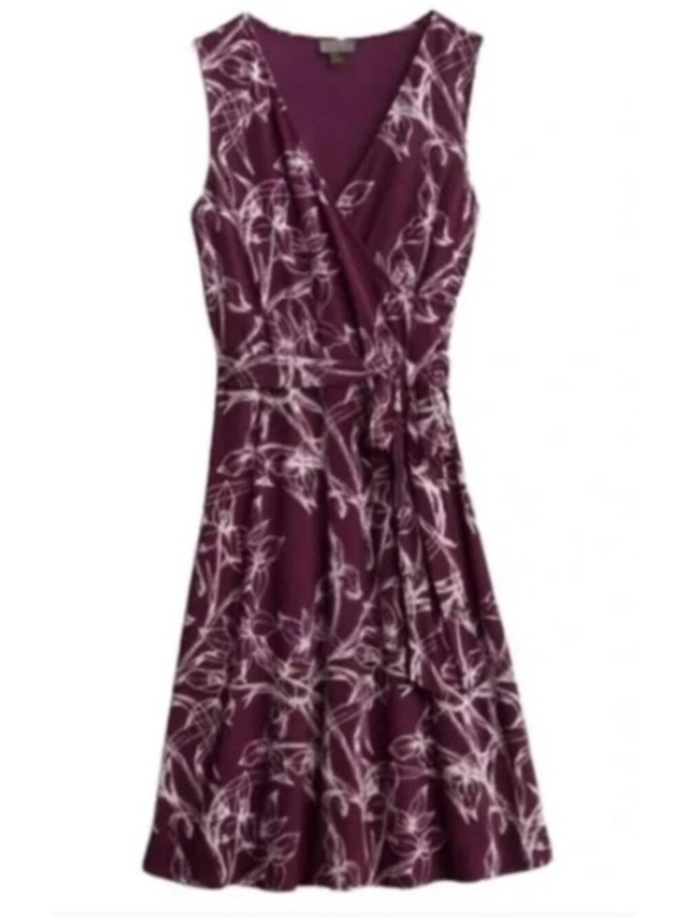 Stitch FIX 41 Hawthorn Cassidy Burgundy Floral Faux Wrap Dress Womens XL